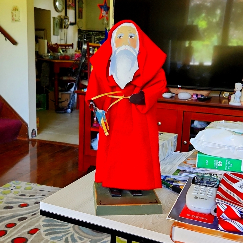 Shadowdancer christmas 2008 AMERICAN FOLK ART SANTA 18” TALL METAL HOLIDAY HOME